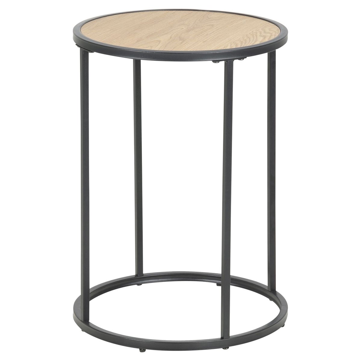 Table d'appoint ronde design industriel SIREINE beige, TOILINUX