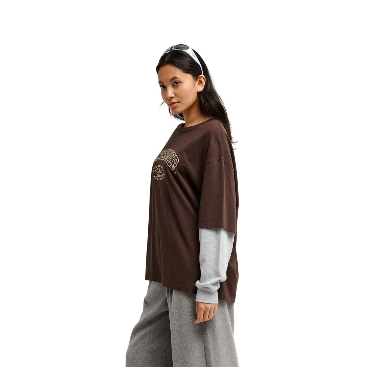 T-shirt double épaisseur GRAYHILL marron java, QUIKSILVER