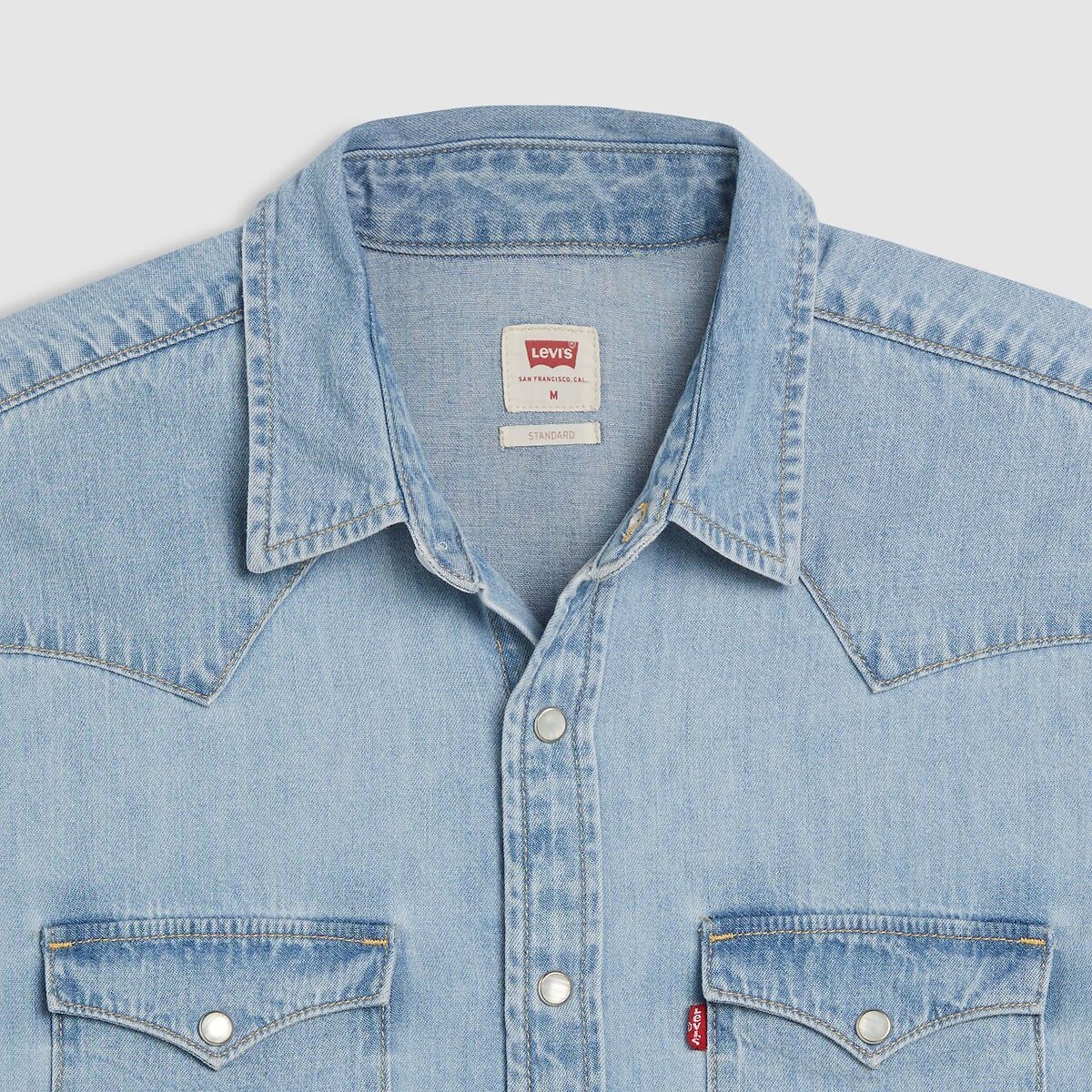 Denim Western Shirt with Short Sleeves light blue, LEVI'S