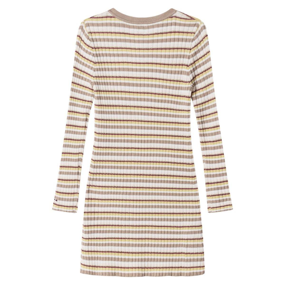 Robe Courte Côtelée À Rayures jaune doux, PEPE JEANS