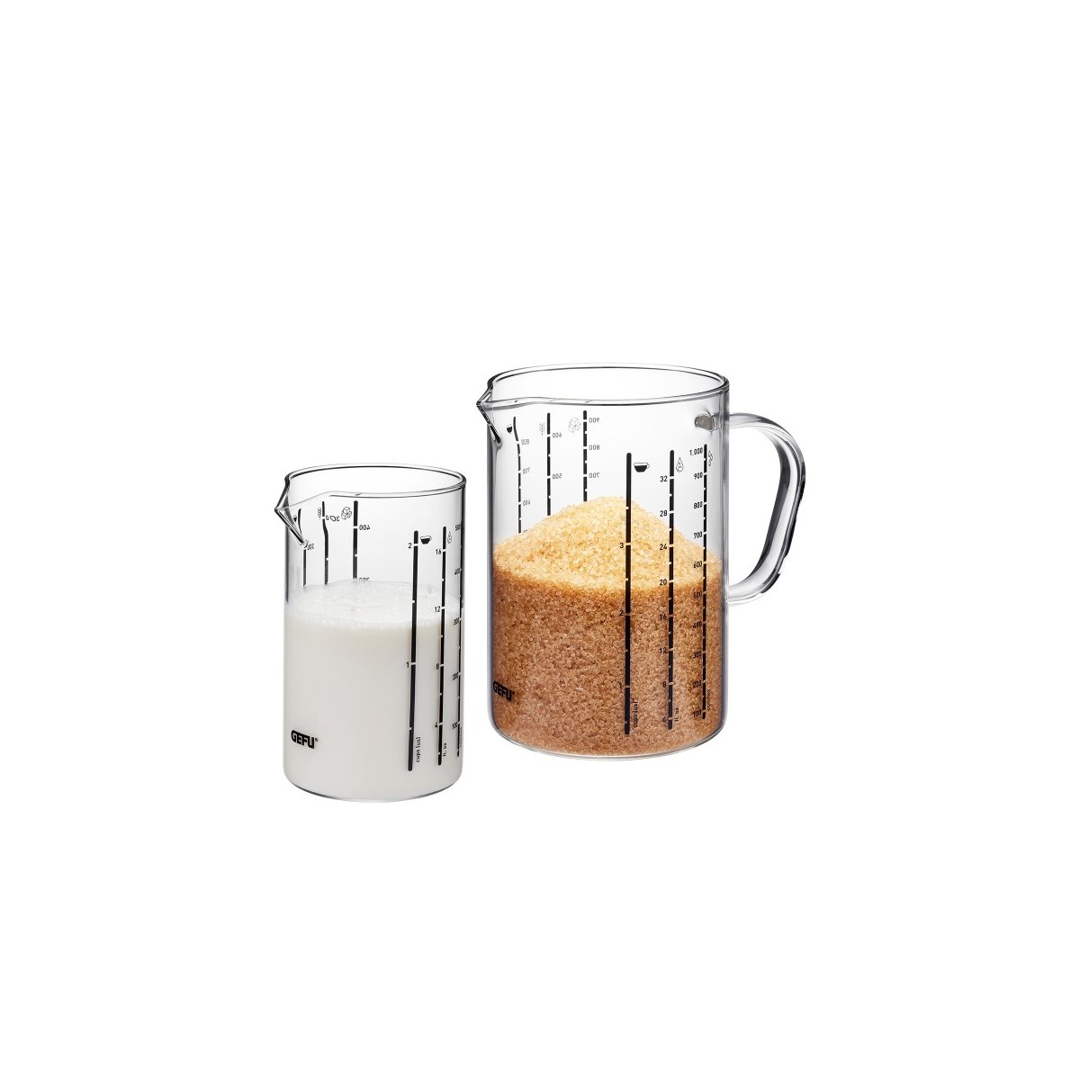 Lot de 2 verres mesureurs METI transparent, GEFU