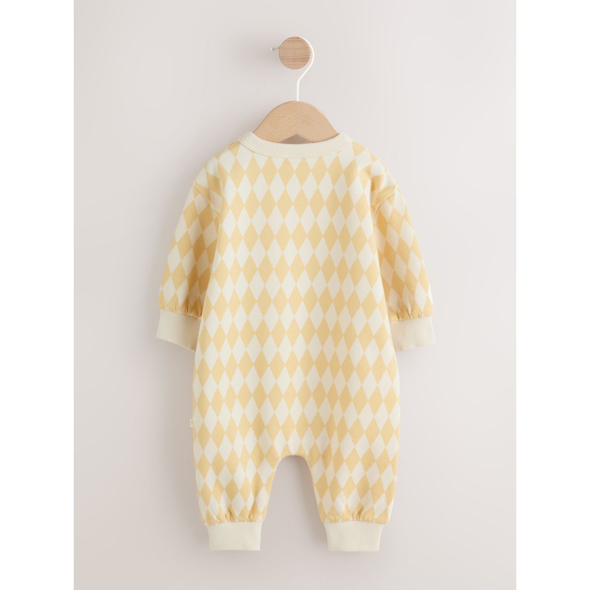 Barboteuse en molleton bébé arlequin jaune, NEXT