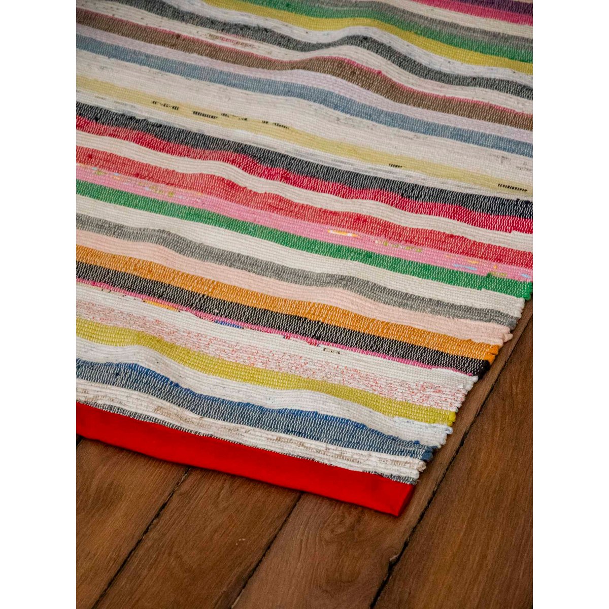 Tapis rayé multicolore Olivier N°128 - Bon état multicolore, DEBONGOUT