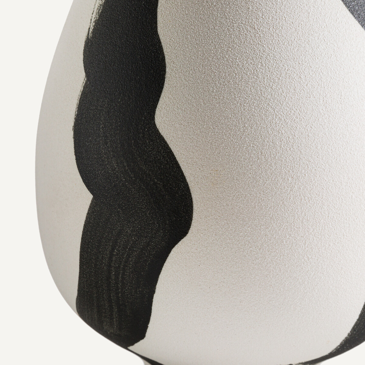 Vase aus matter Keramik, H33 cm, Skall kreide, AM.PM