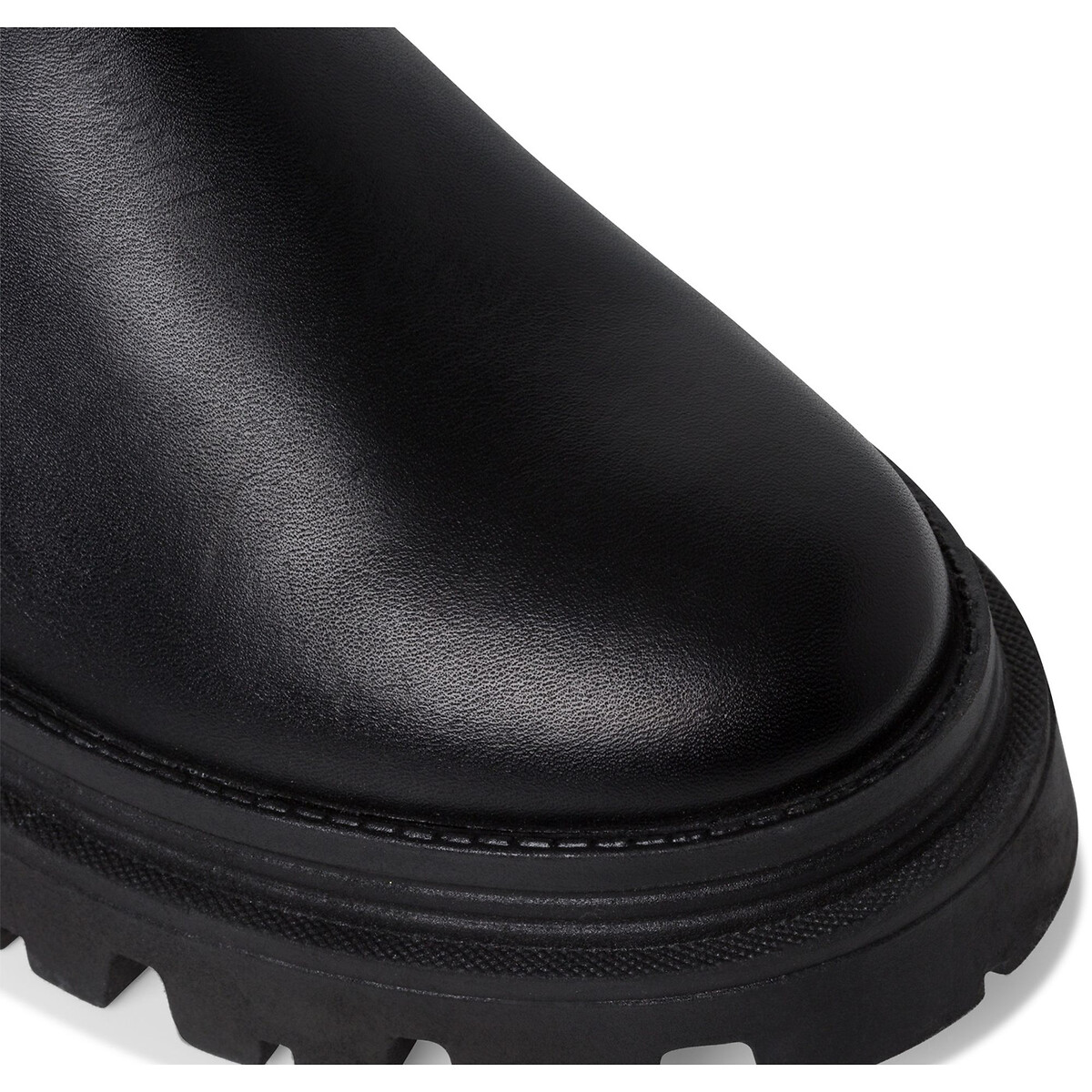 Stivali chelsea alti in pelle nero , TAMARIS