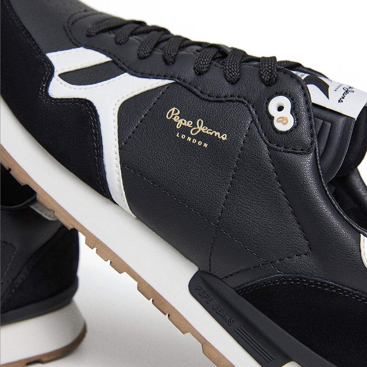 Baskets Micro-Perforées -  Brit noir, PEPE JEANS