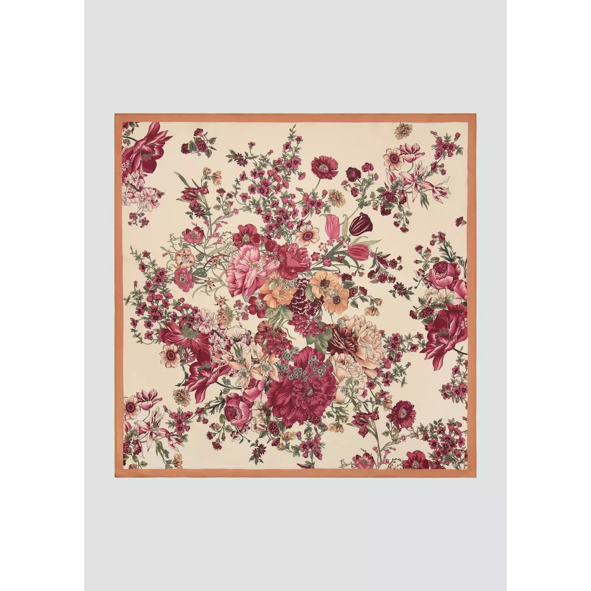 Foulard à fleurs écru, MANGO