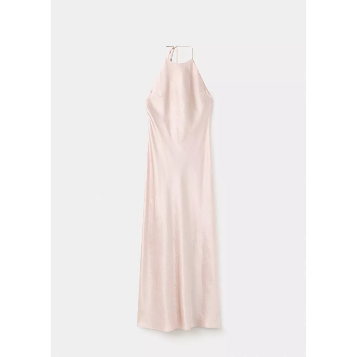 Robe dos nu satinée effet froissé rose, MANGO