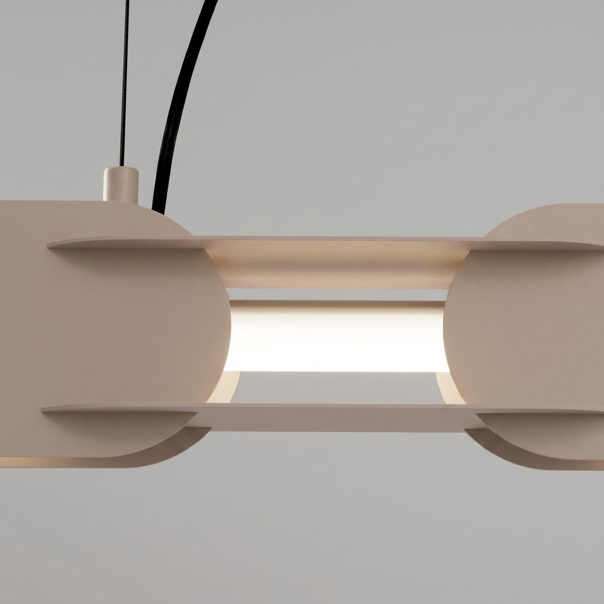 Suspension Acier Taupe LED 1 Chain taupe, EDEN