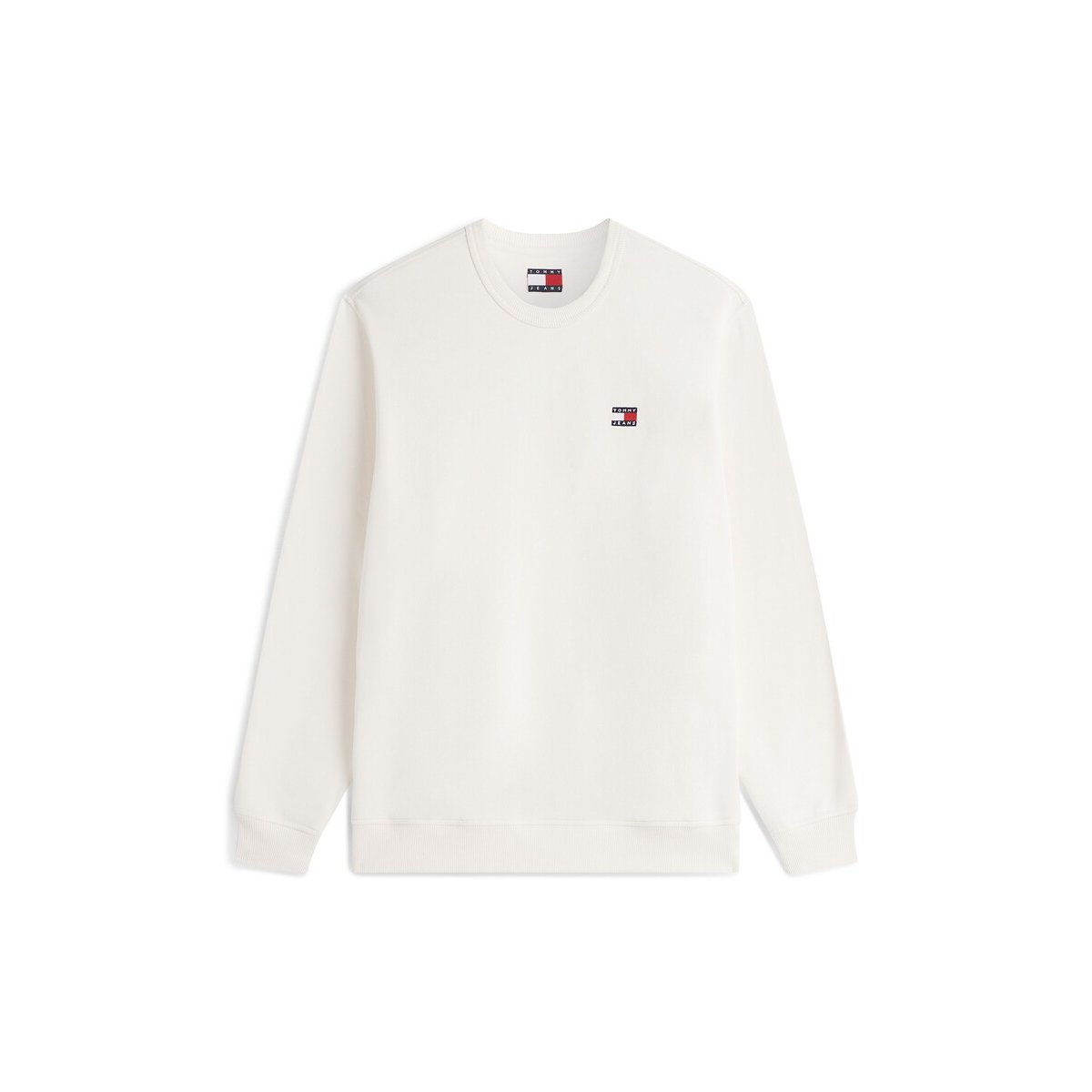 Logo Print Crew Neck Sweatshirt off-white, TOMMY JEANS