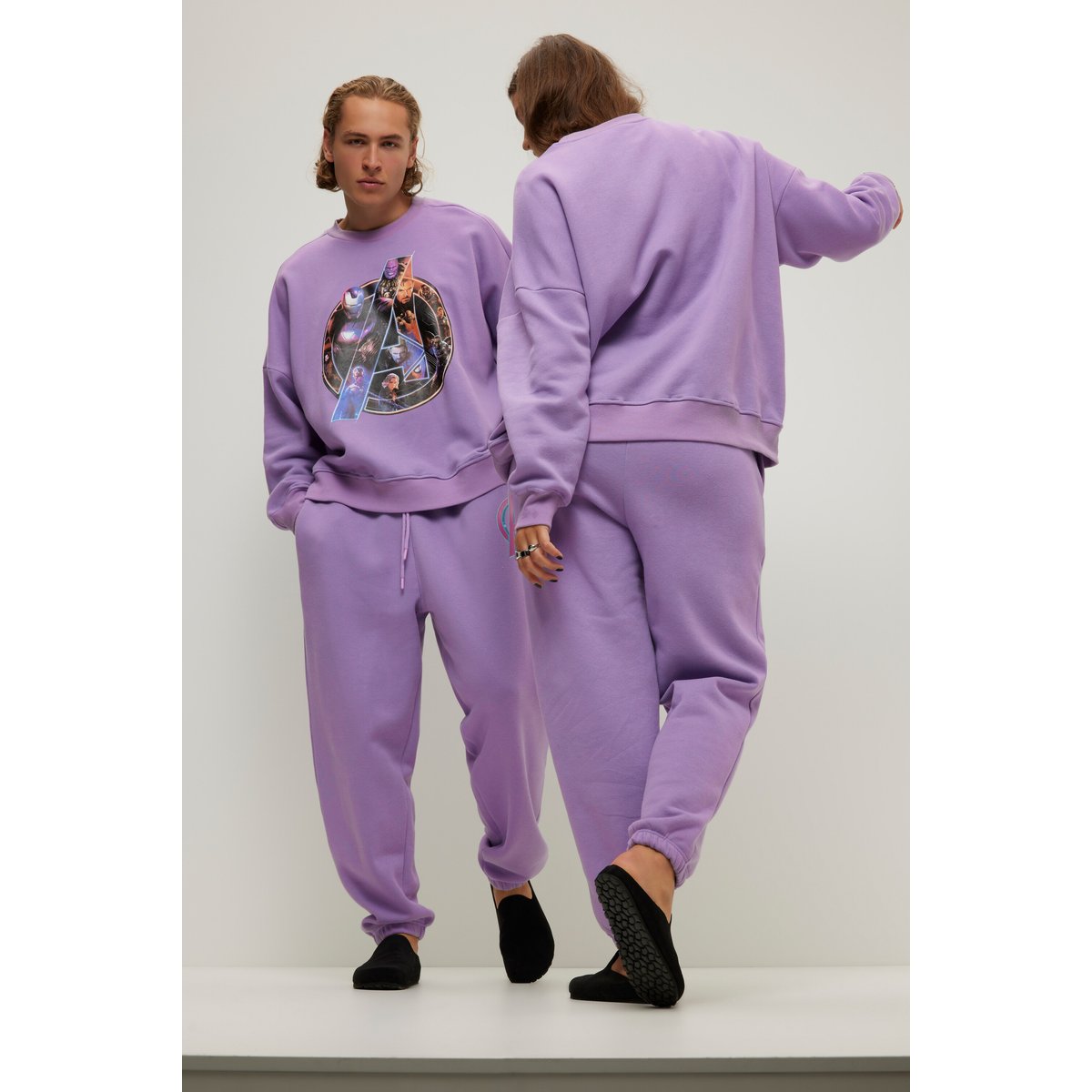Pantalon de jogging à ceinture élastique lavande, STUDIO UNTOLD
