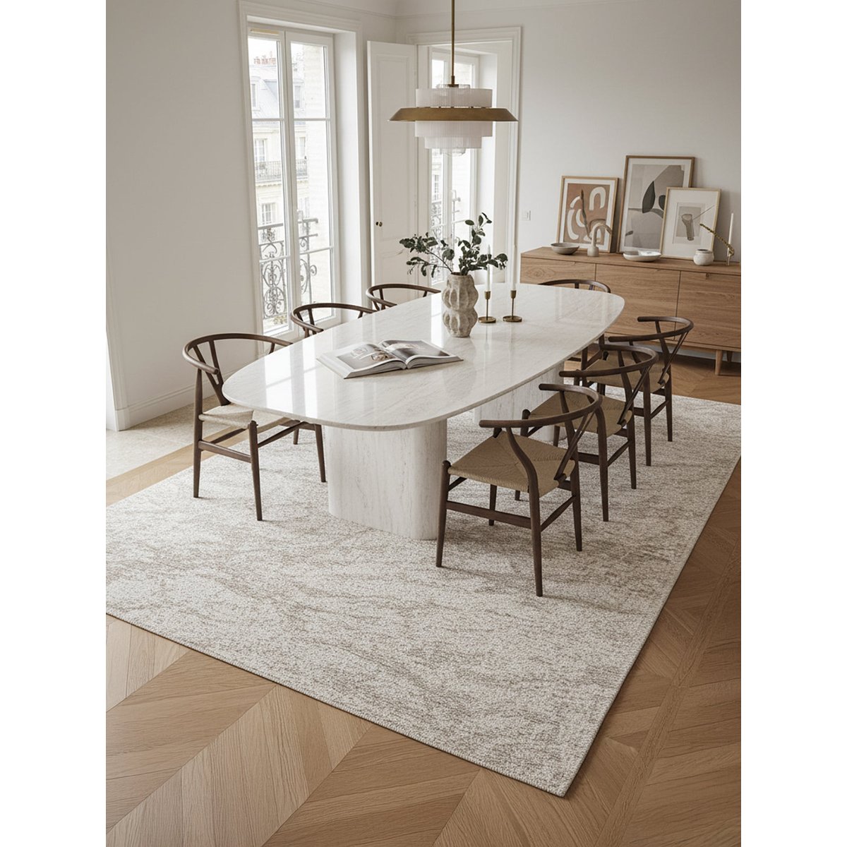 Tapis texturé aux tons naturels CLIFF beige sable, AFK LIVING