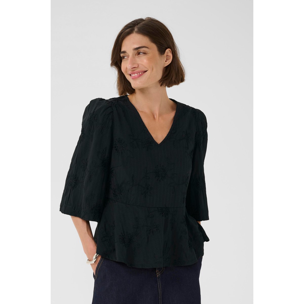 Blouse à manches longues noir black, CULTURE