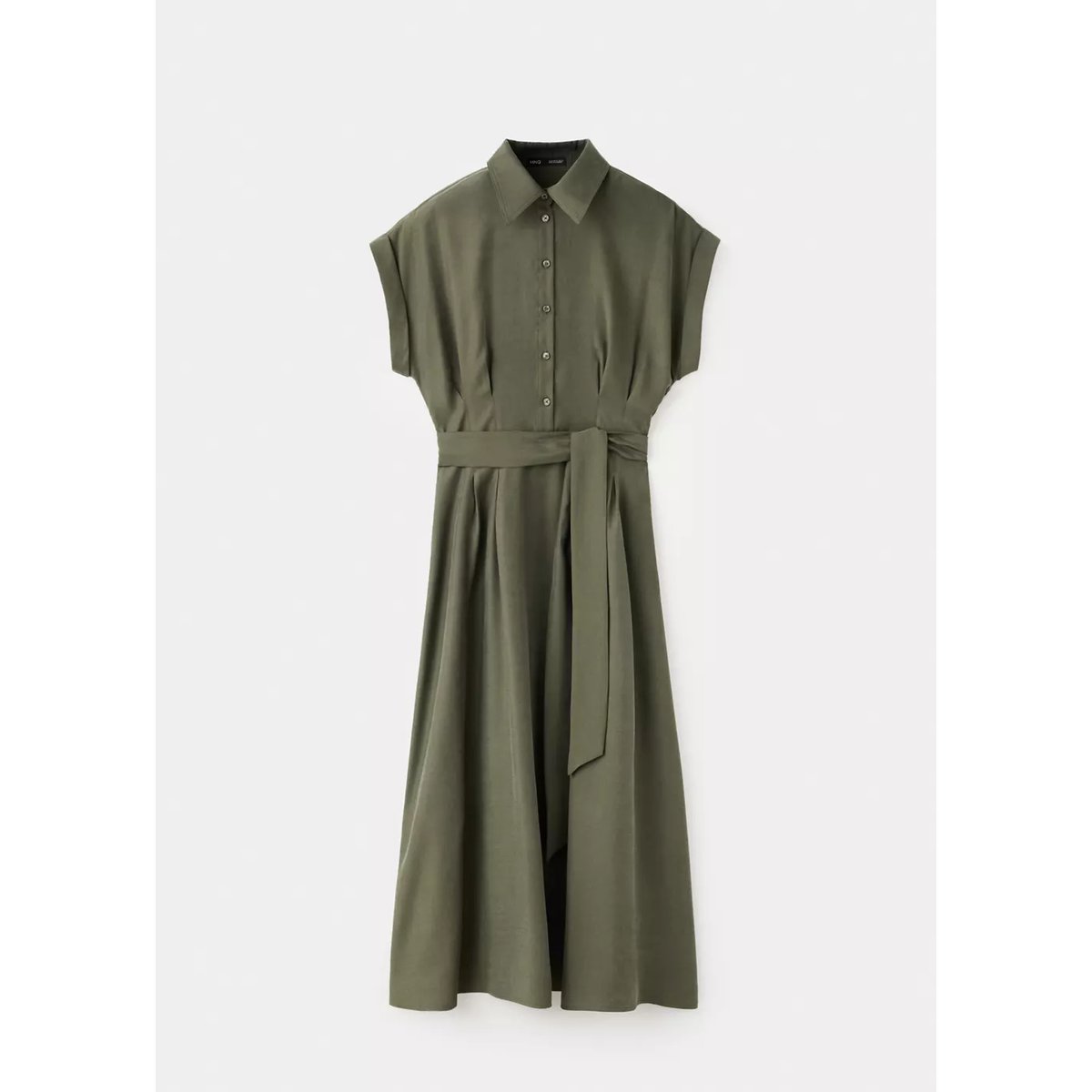 Robe chemisier modal kaki, MANGO