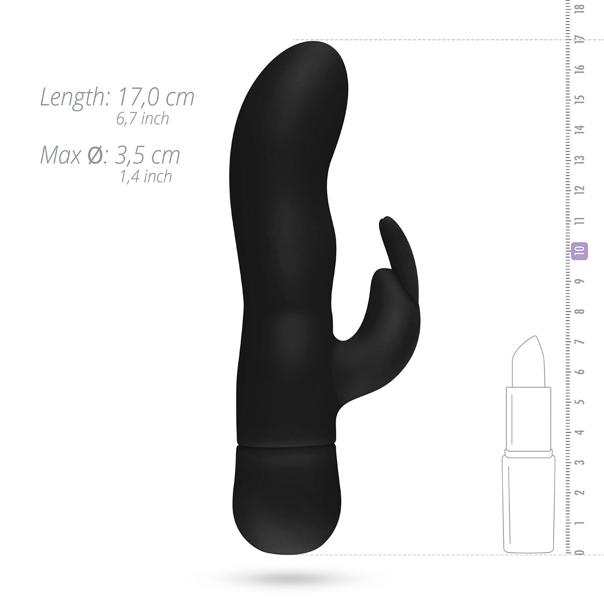 Vibromasseur rabbit MAD noir, EASY TOYS