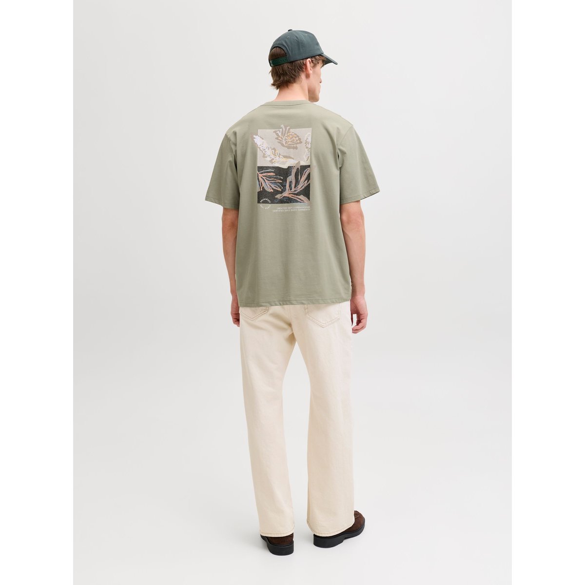 T-shirt manches courtes vert kaki, JACK & JONES