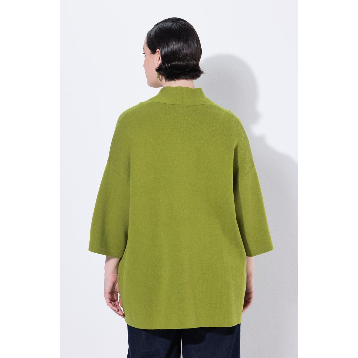 Cardigan oversize, coupe ouverte vert gazon, ULLA POPKEN