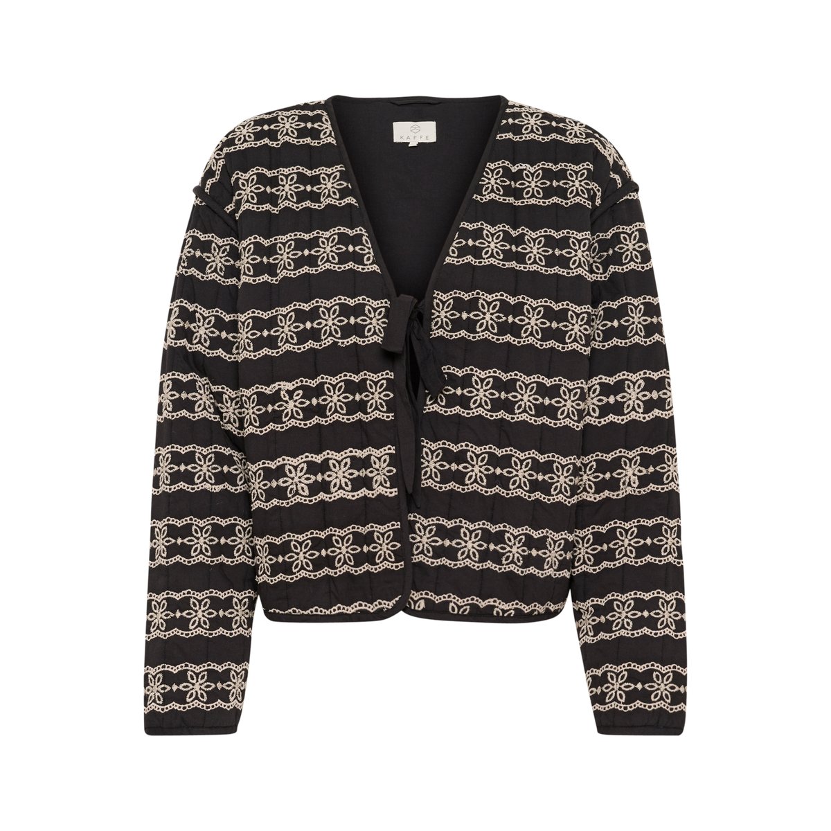 Outerwear noir/blanc chalk embroidery, KAFFE