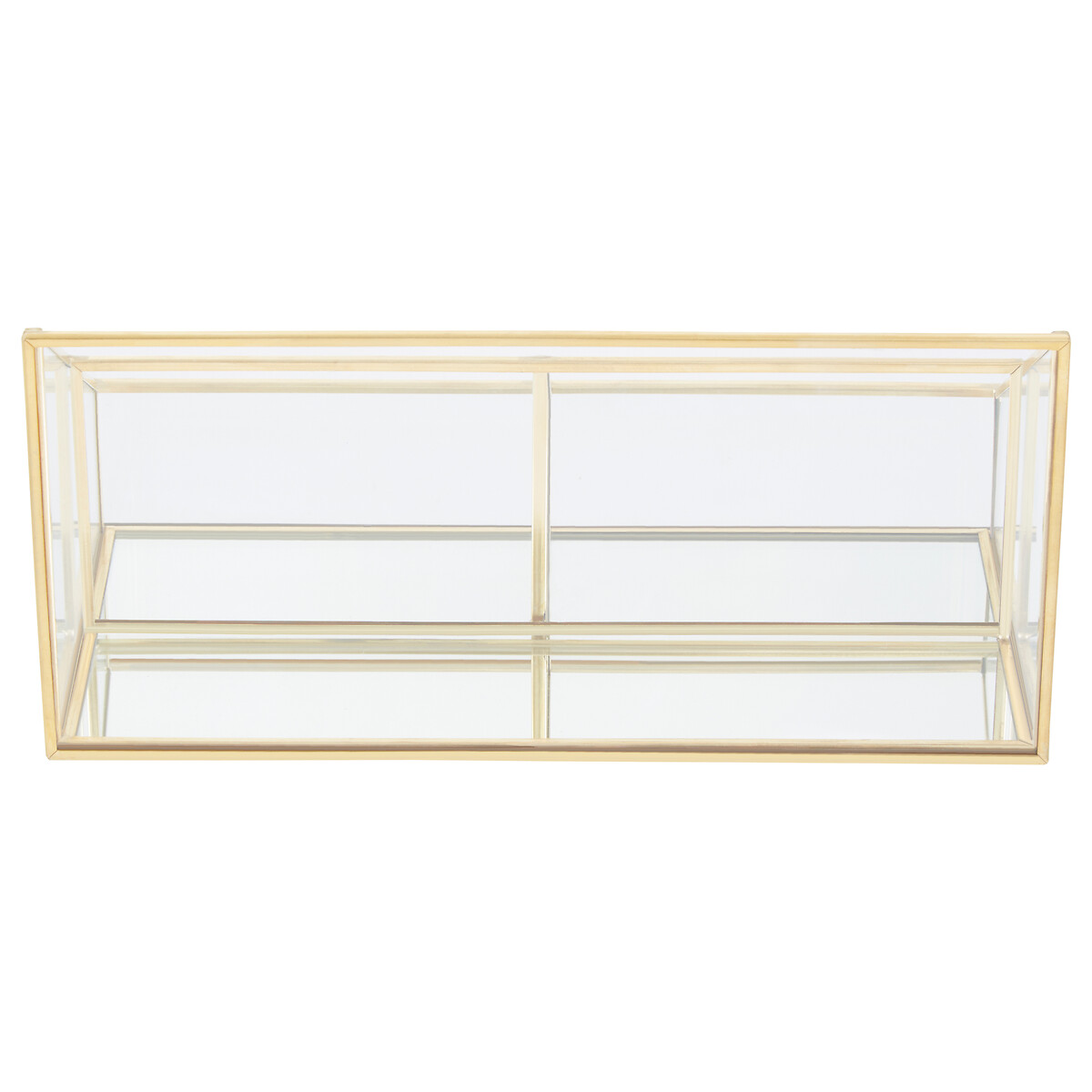 3 Compartment Cosmetics Organiser gold-coloured, SO'HOME