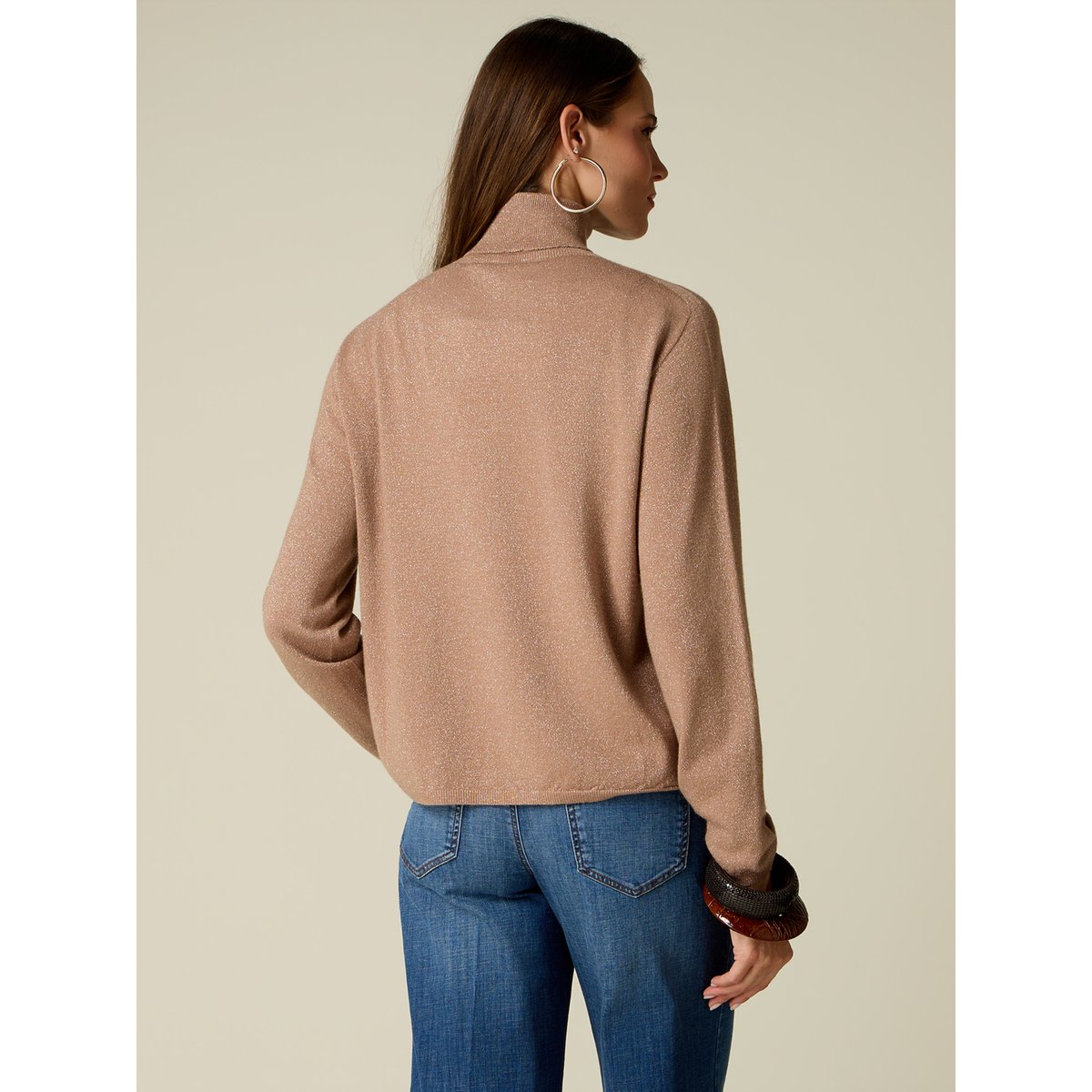 Col roulé beige, OLTRE