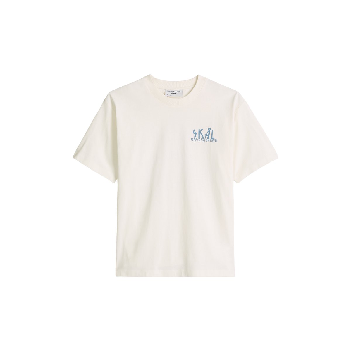 T-shirt ample avec impression dans le dos blanc, MARC O’POLO DENIM