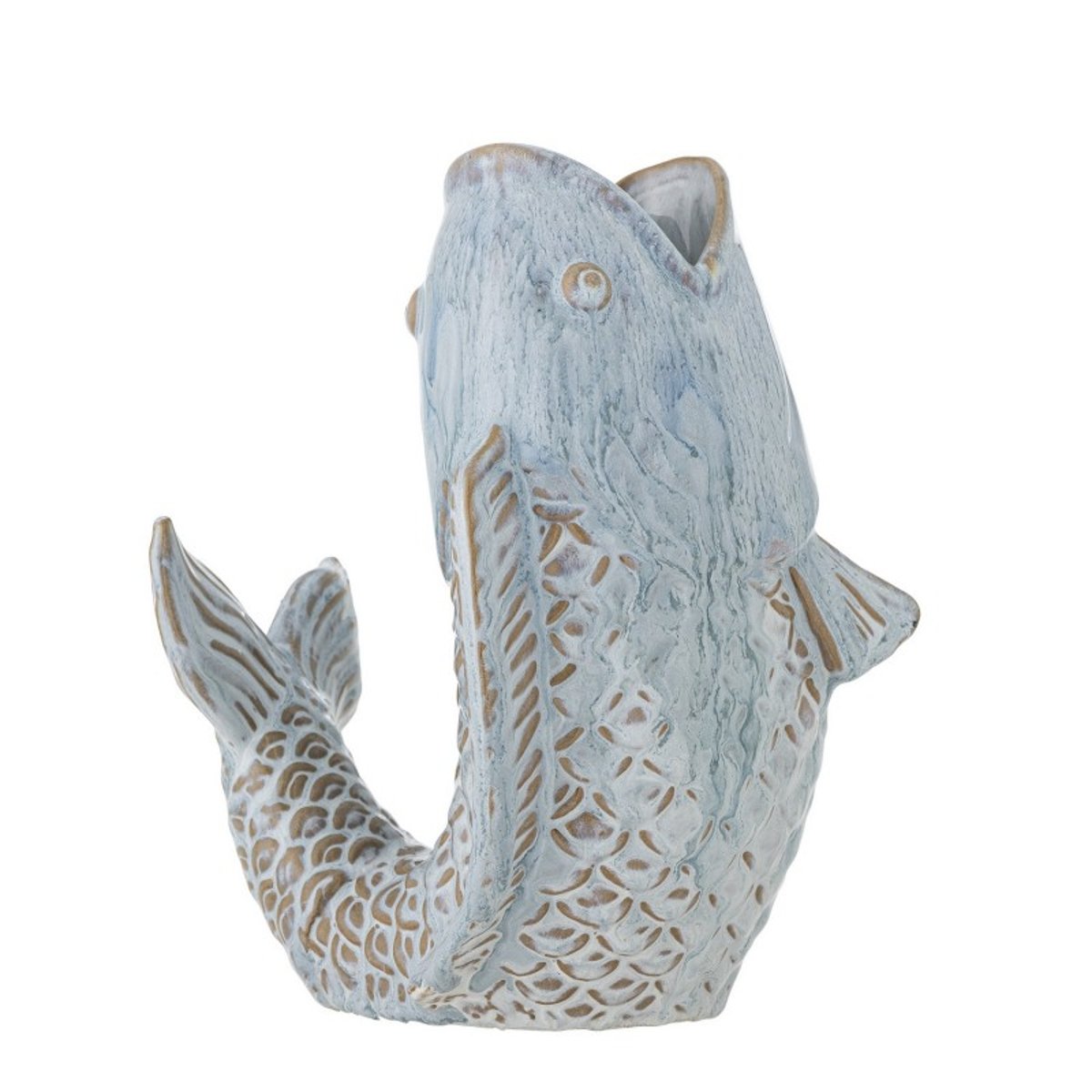 Vase poisson grès  Hiro bleu clair, BLOOMINGVILLE