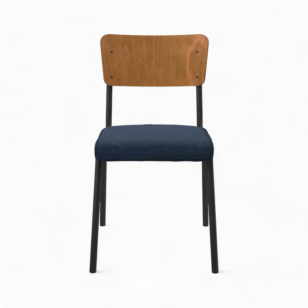 Pack 4 chaises en velours et - NICO bleu et vert, MAISON PAVANE