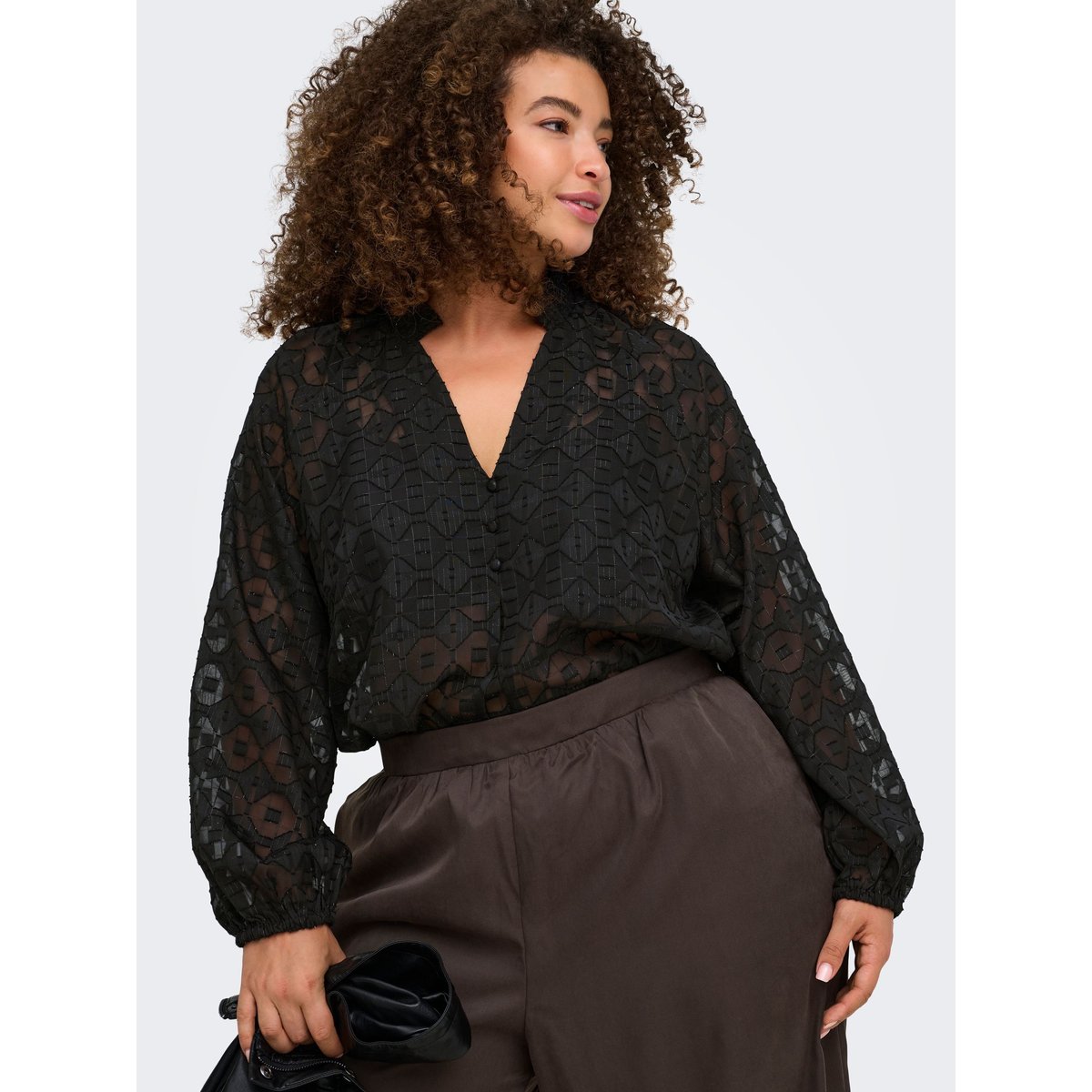 Blouse black 1, ONLY CARMAKOMA