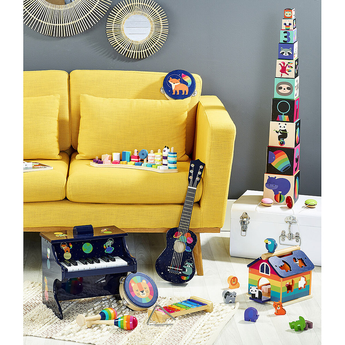 Cubes gigognes arc en ciel Andy Westface multicolore, VILAC