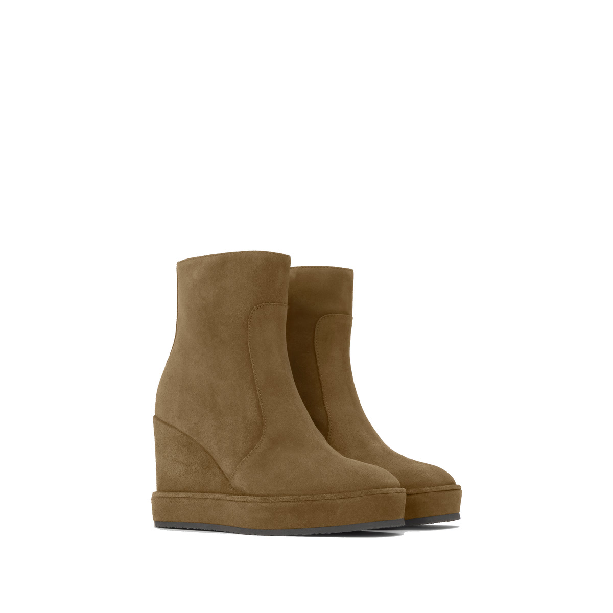 Bottines compensées en cuir BRISBANE châtaigne, CASTANER