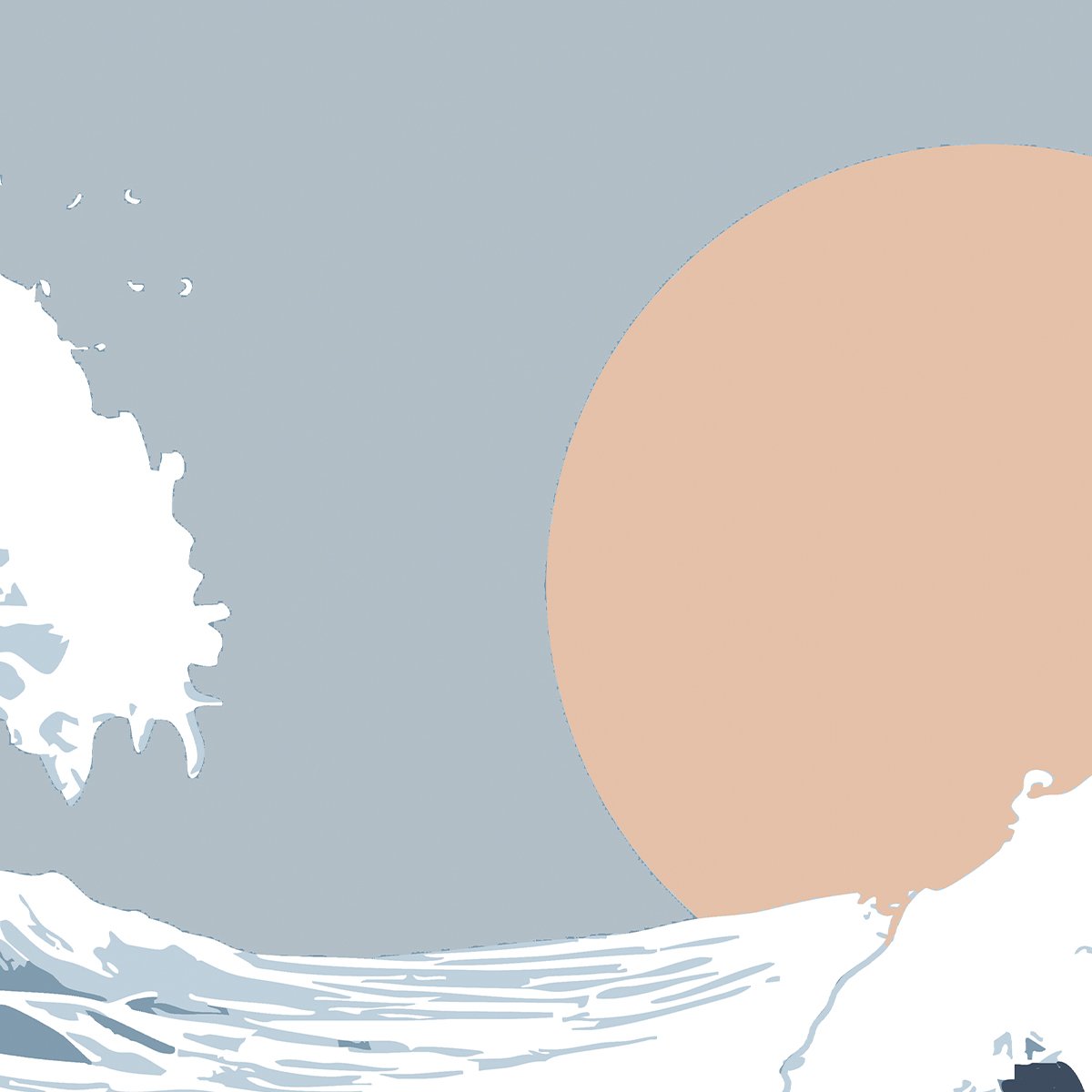 Papier peint Vague solaire bleu, HEXOA