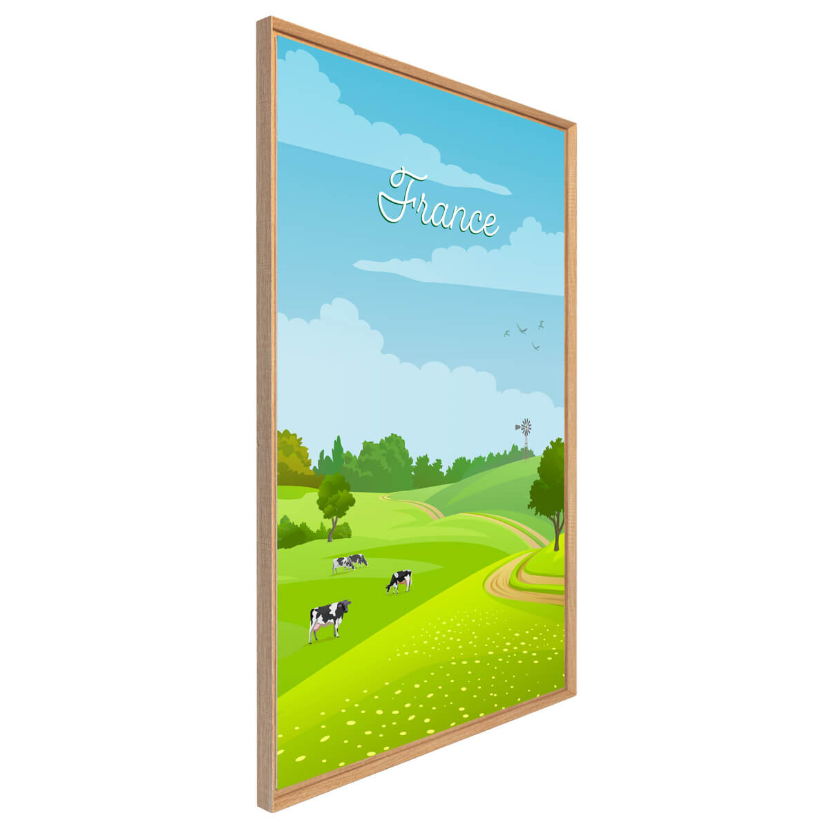 Tableau Mural Prairie Française NATURE ÉVASION vert-fibres de bois, CEANOTHE