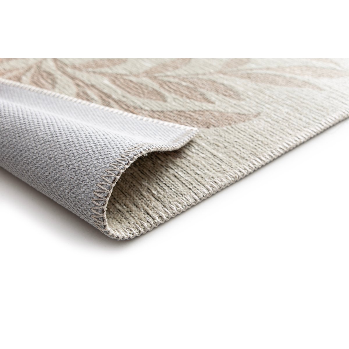 Tapis design en fibres recyclées BAGATELLE beige sable, AFK LIVING
