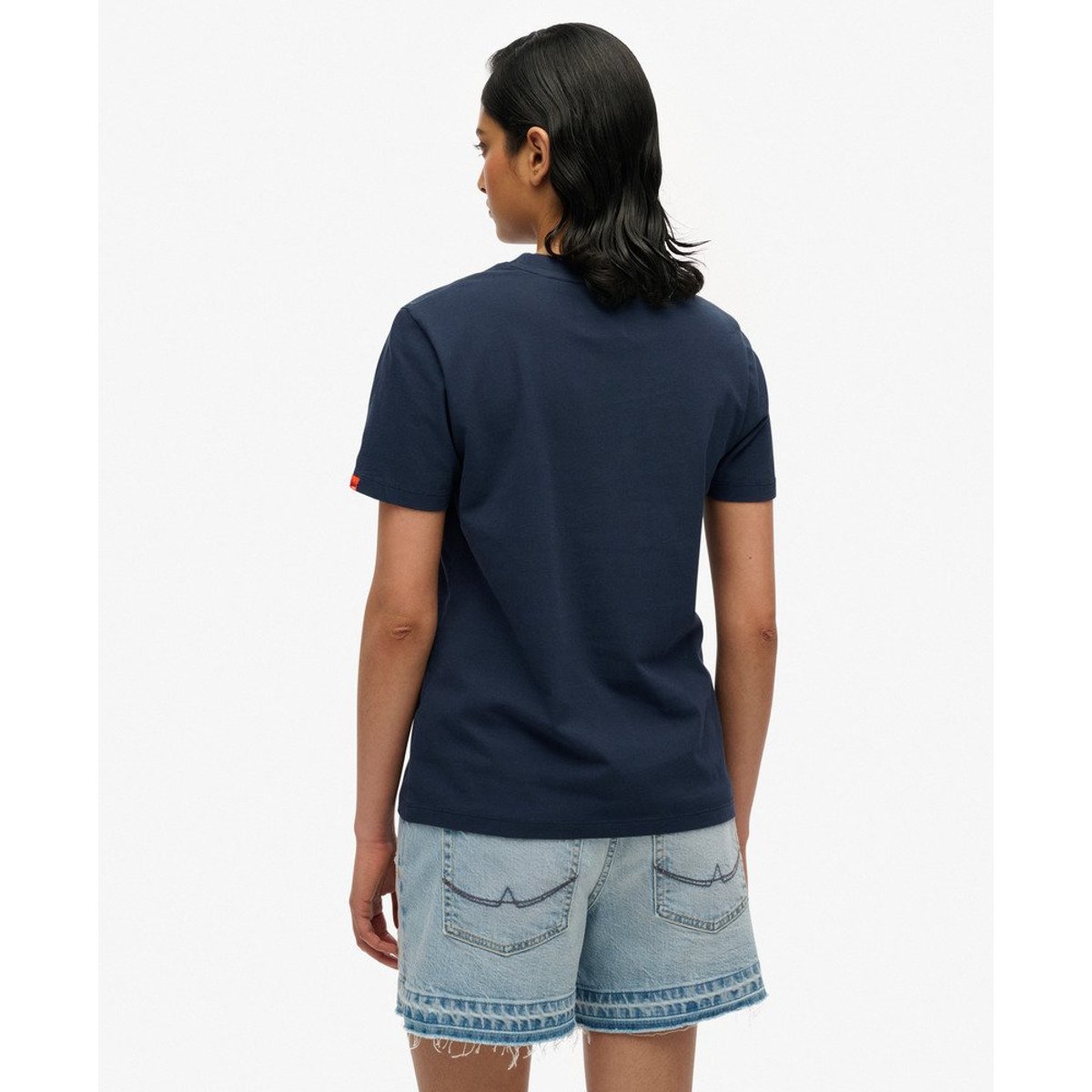 T-shirt ajusté Vintage Logo Neon bleu marine éclipse, SUPERDRY