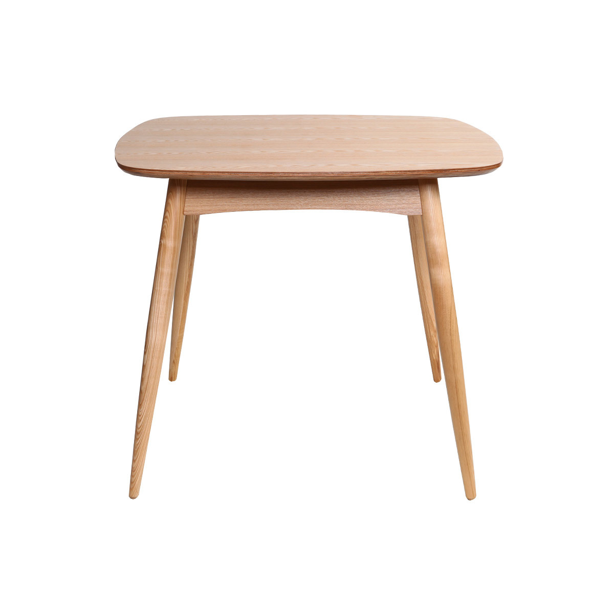 Table à manger scandinave carrée frêne naturel L90 cm BALTIK naturel, MILIBOO