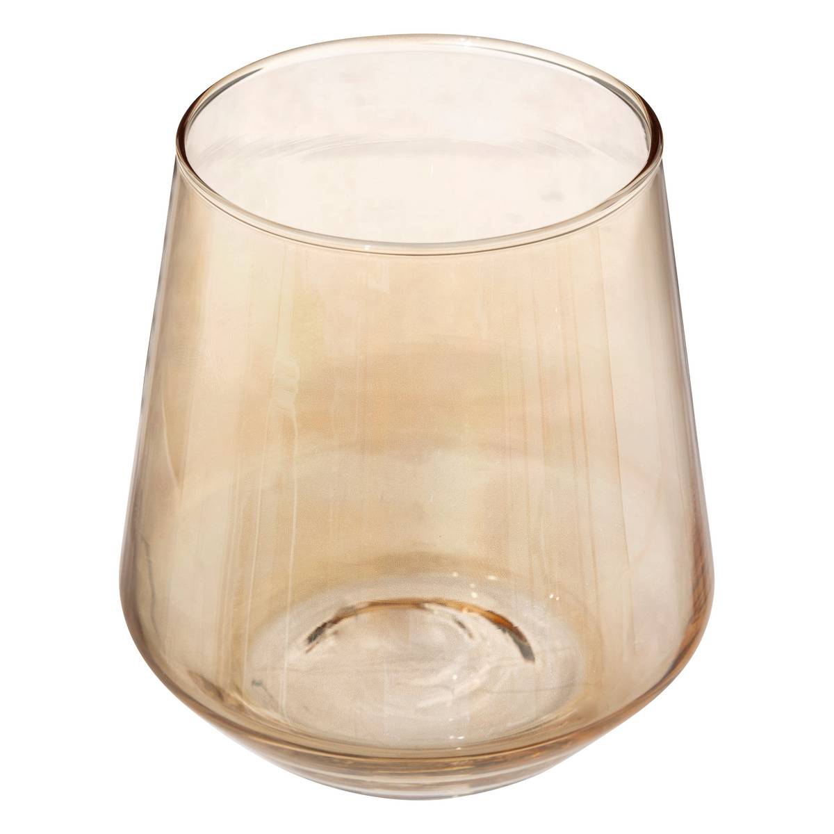 Lot de 6 verres bas en verre 45 cl OLGA ambre, SECRET DE GOURMET