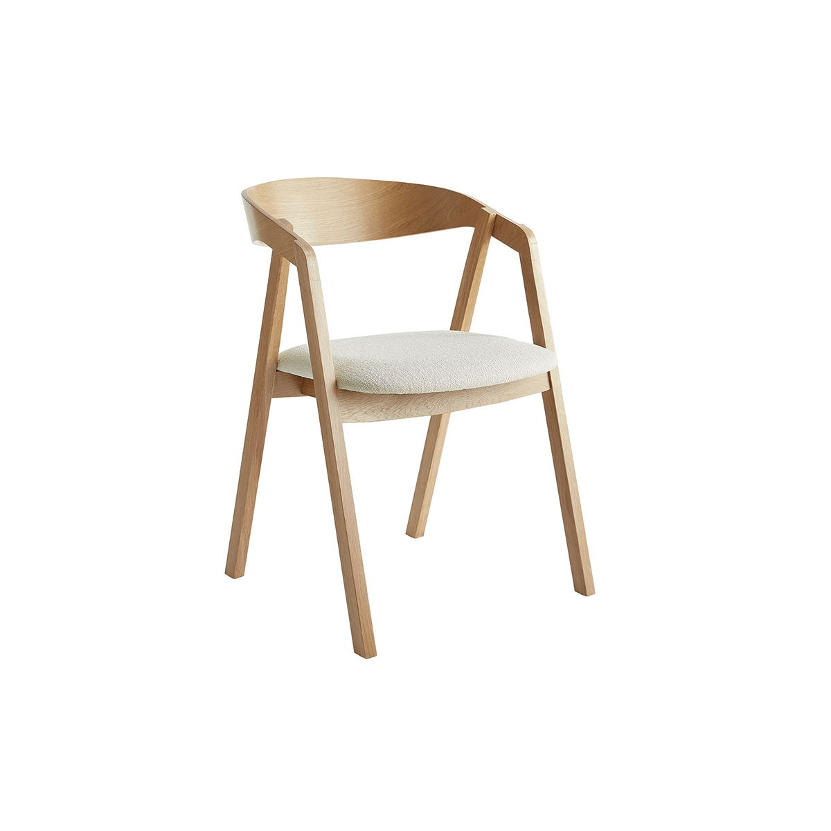 Chaises scandinaves empilables (lot de 2) LOVA chêne clair, MILIBOO