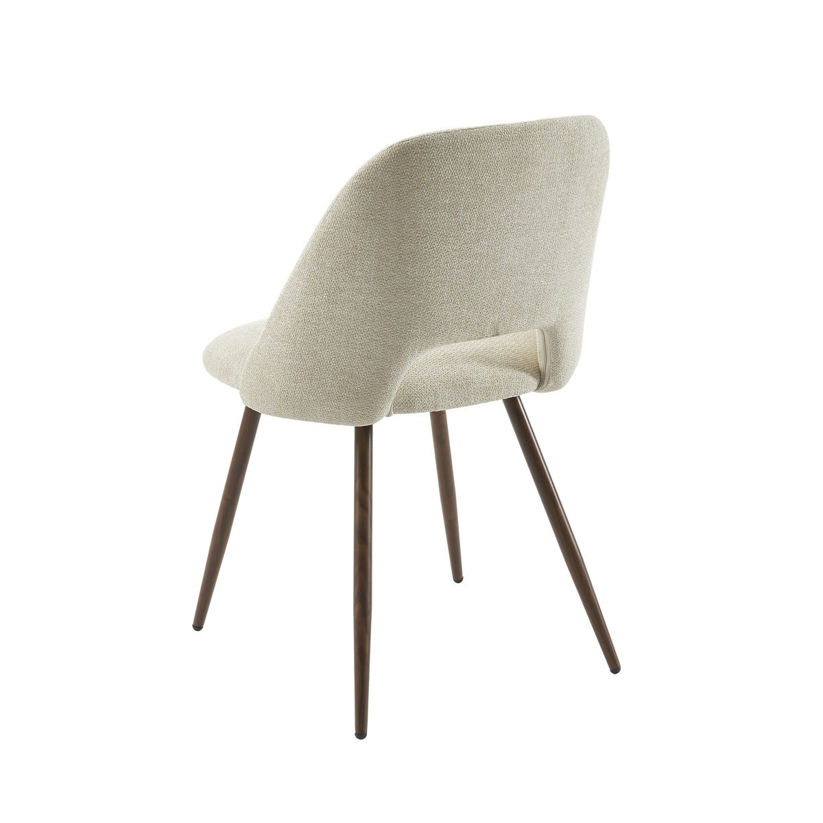 Chaises tissu pieds (lot de 2)  ELISABETH beige, BAÏTA