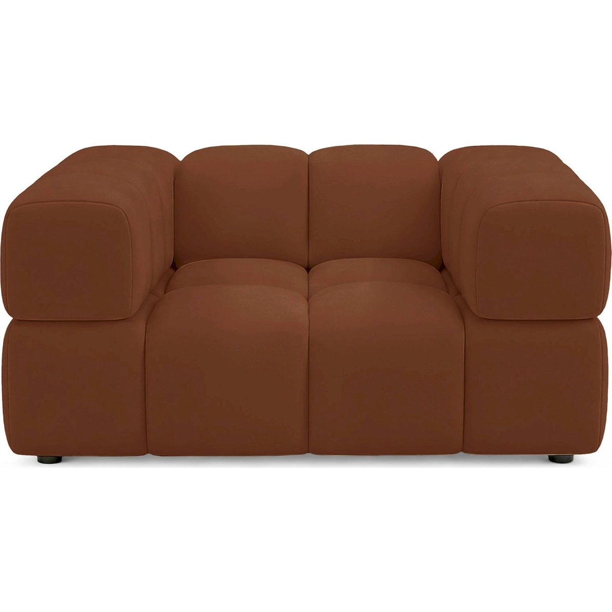 Fauteuil lounge oversize en velours HOLLME cuivre bluvel, RECOLLECTION