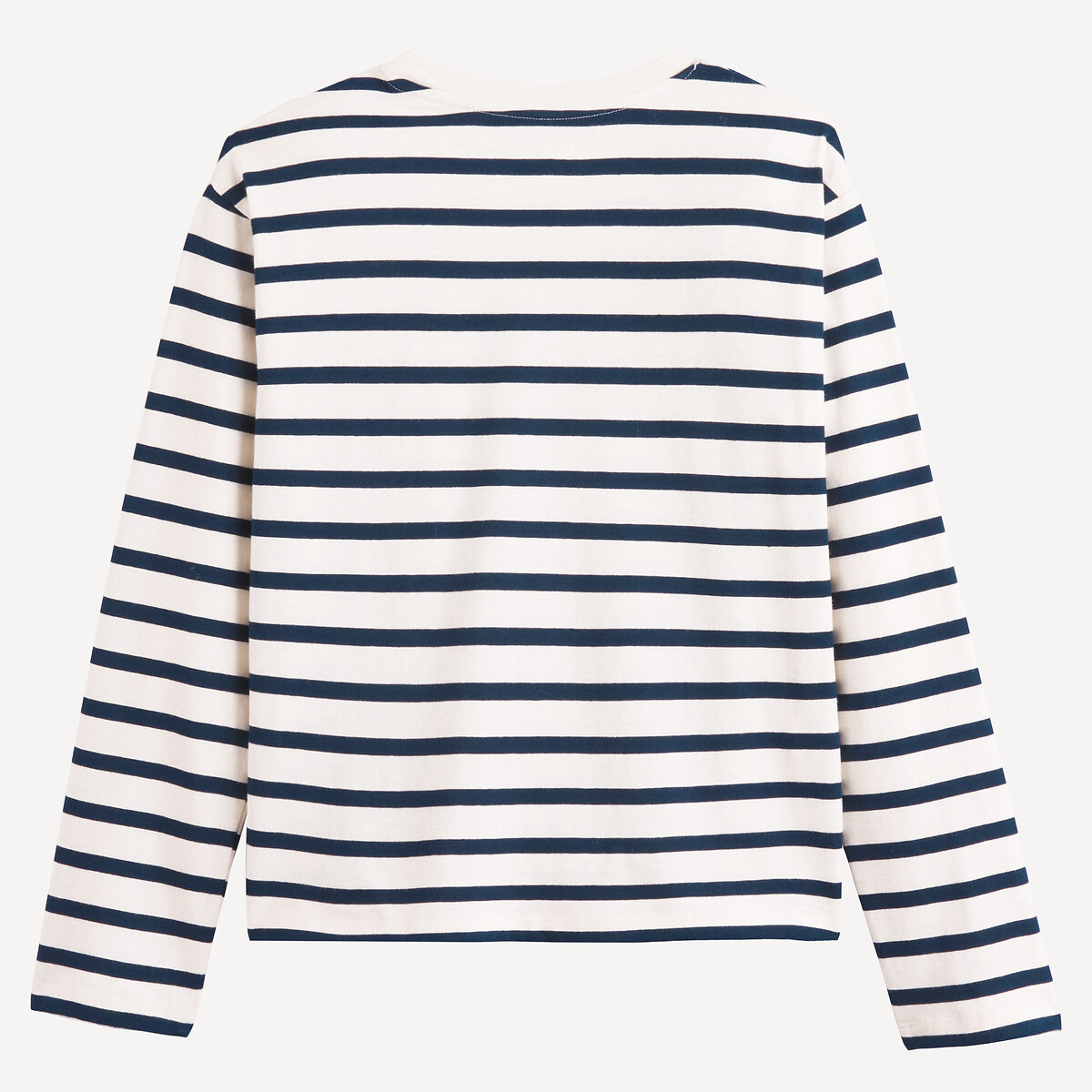 T-shirt marinière à manches longues rayé bleu marine/écru, LA REDOUTE COLLECTIONS