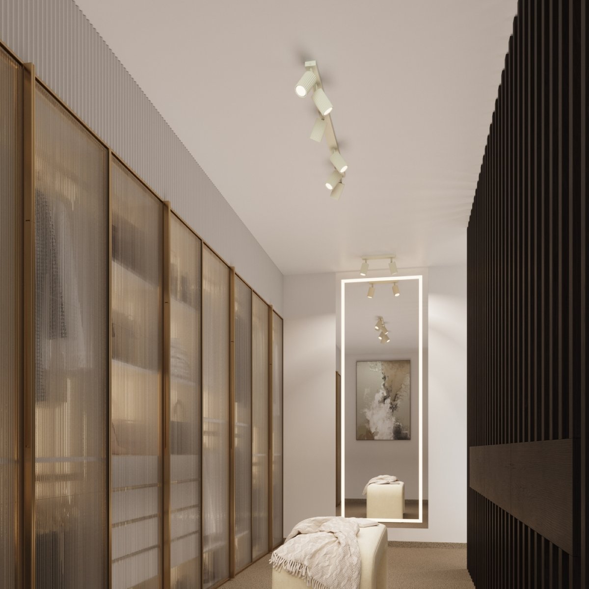 Applique Aluminium Beige GU10 1 Karbon beige, EDEN