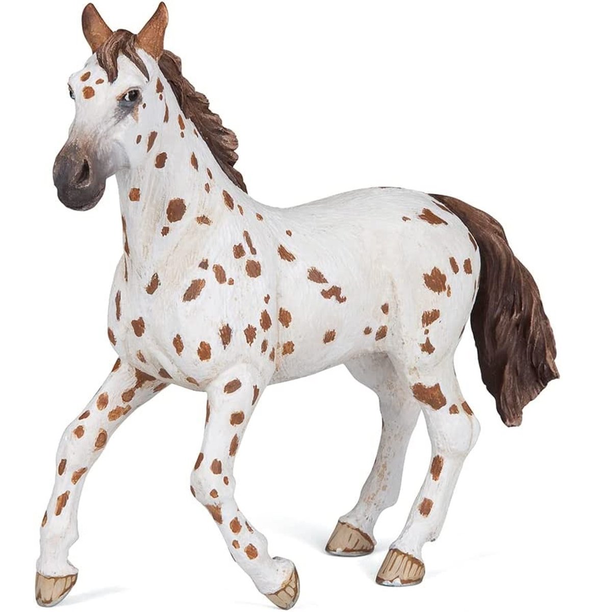 Figurine Jument appaloosa blanc, PAPO