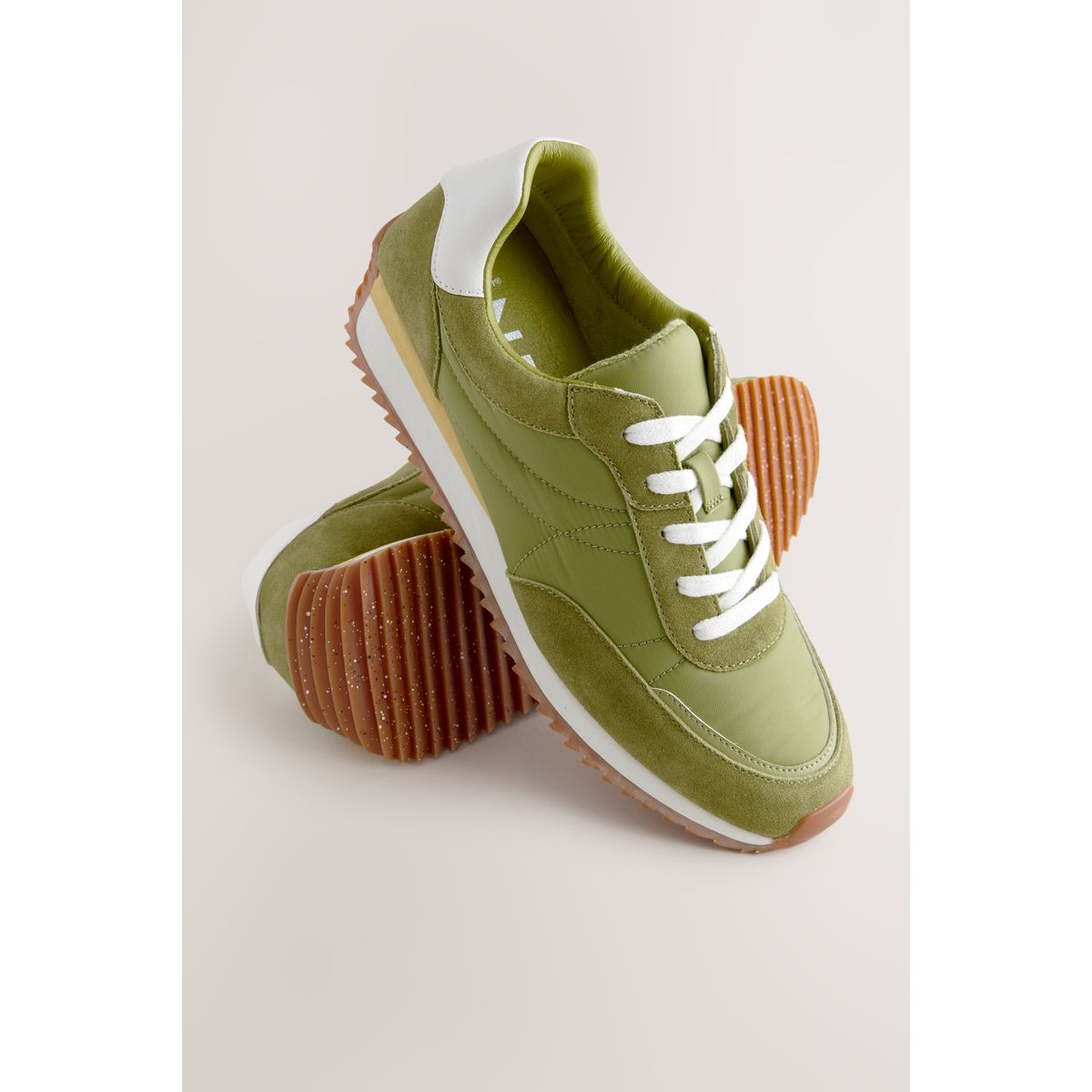 Chaussures de course e, cuir vert, NEXT