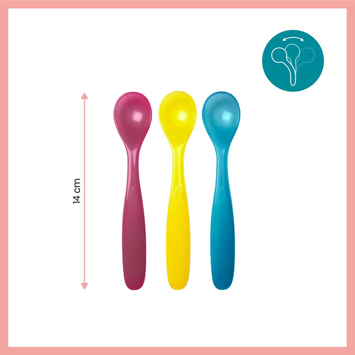Pots de conservation Babybol avec cuillères transparent, BABYMOOV