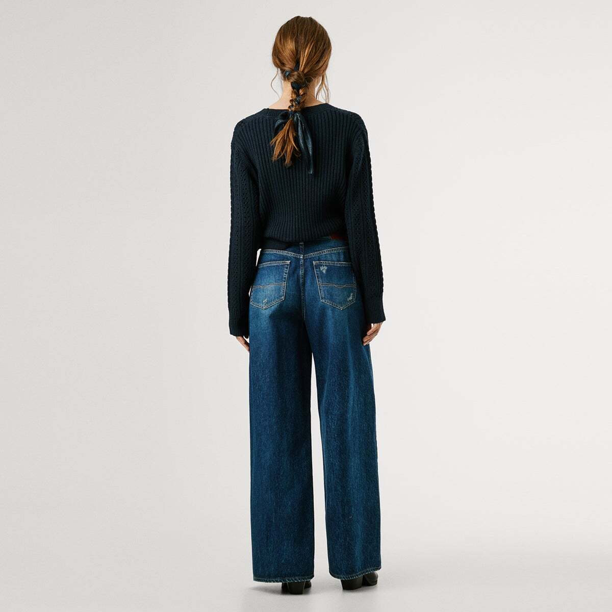 Jaimy - Jean Coupe Large, Taille Haute vintage usé moyen teinté, PEPE JEANS