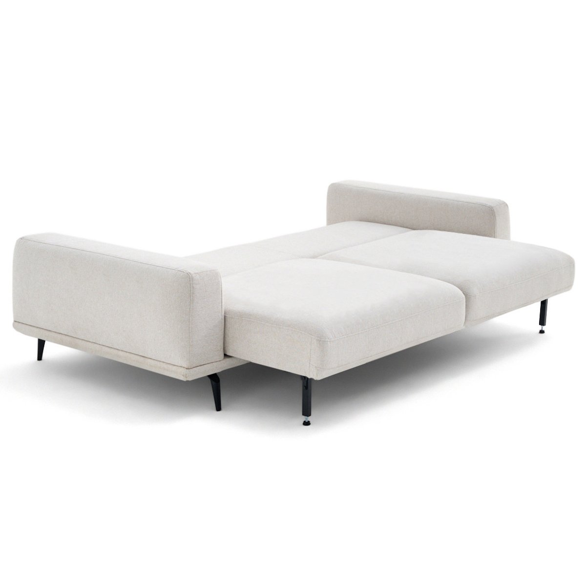 canapé droit 3 places convertible en tissu, VICENCE beige, BEST MOBILIER