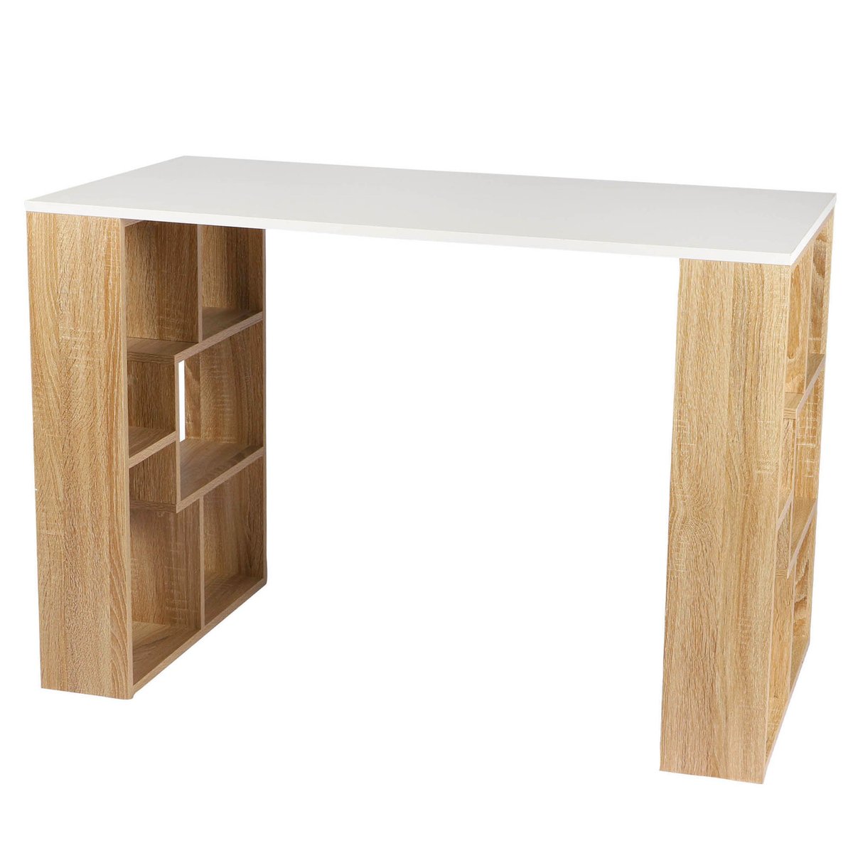 Bureau avec structure 10 niches 110x60x75cm bois, URBAN LIVING