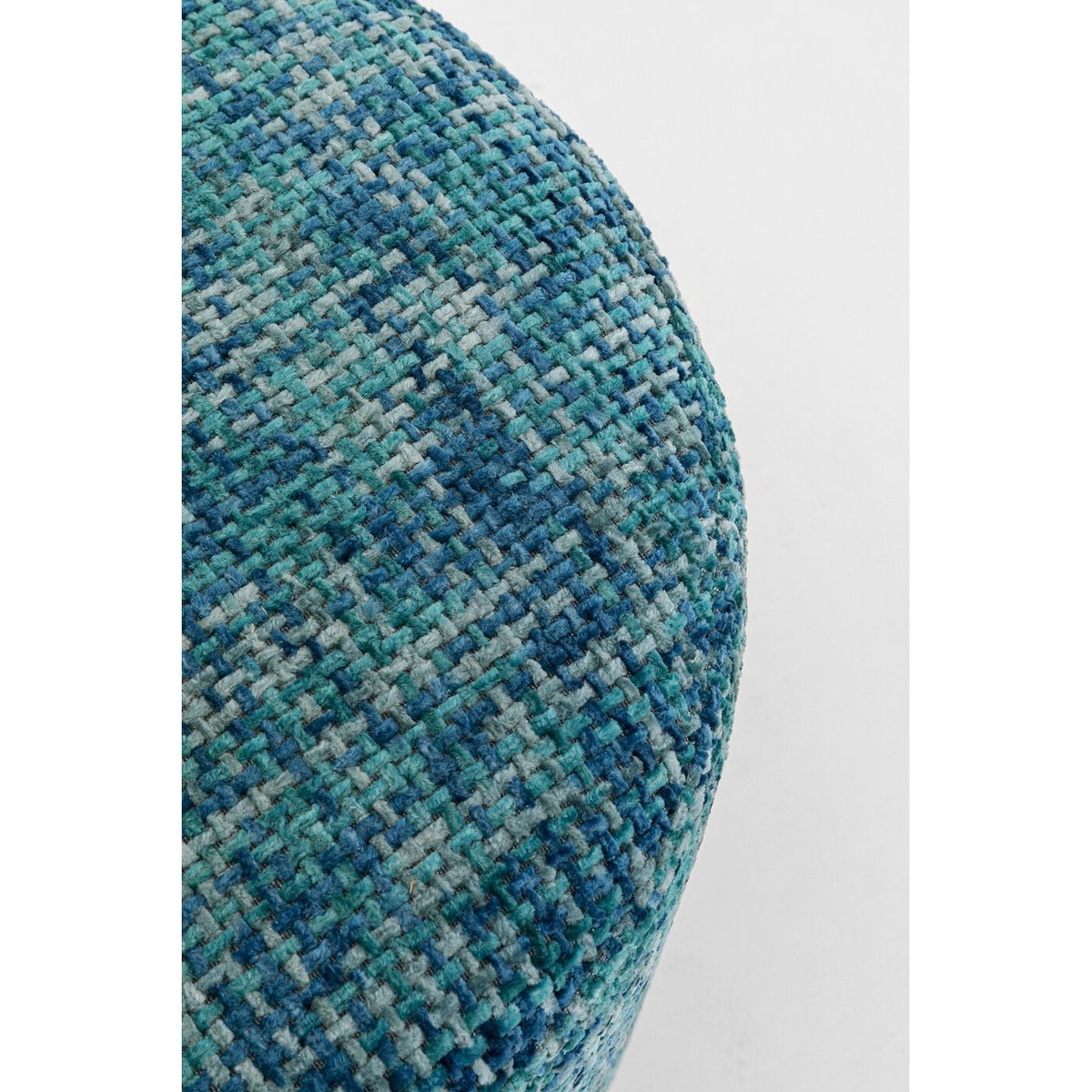 Tabouret en polyester tressé et acier, BERRY HIGH bleu, KARE DESIGN