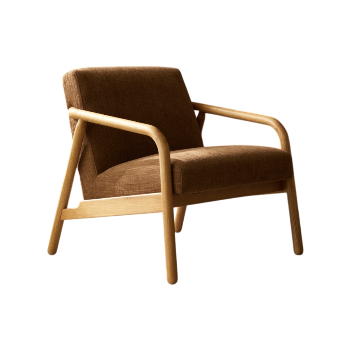 Fauteuil en Tissu massif, AXEL marron, TIKAMOON
