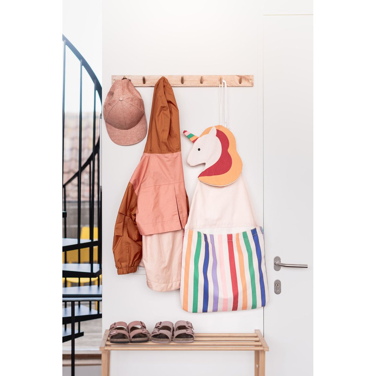play&go - rangement mural & sac - unicorn multicolor, PLAY ET GO